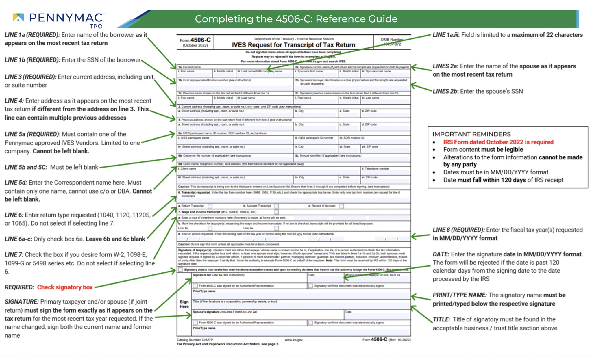 24-90: Form 4506-C Completion Requirements (Updated) | PCG